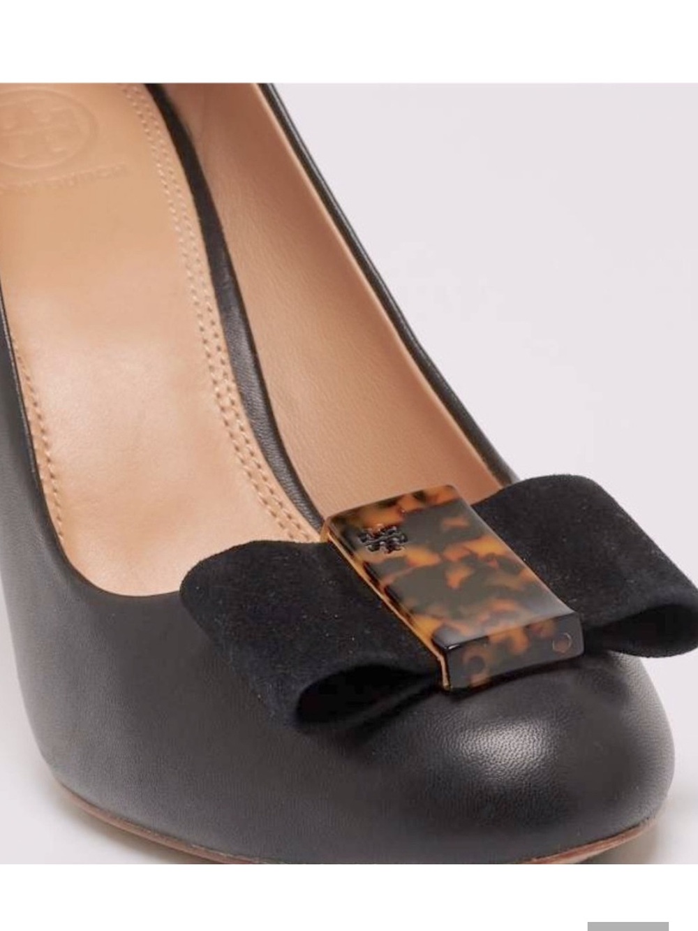 Tory Burch Black Pumps with Tortoiseshell Accent